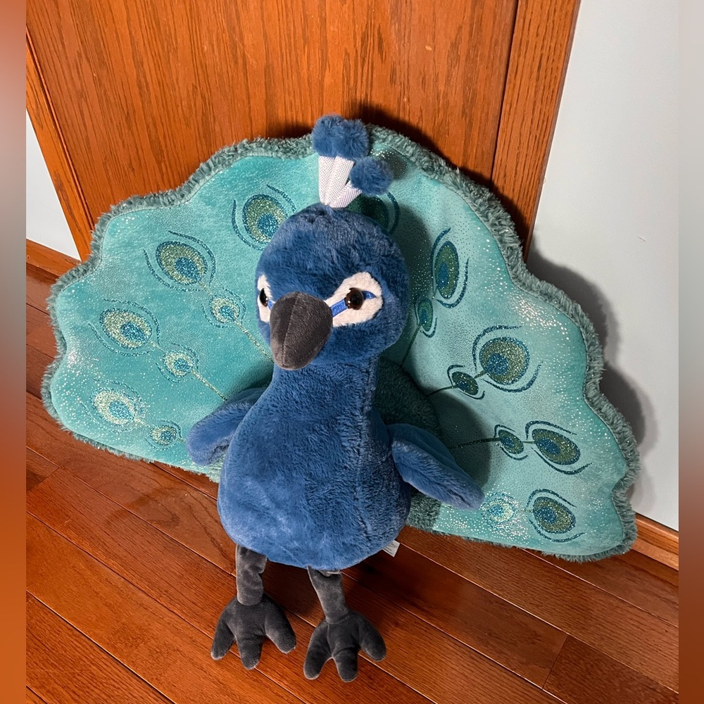 Big Beautiful Stuffed Peacock - Like New!!
